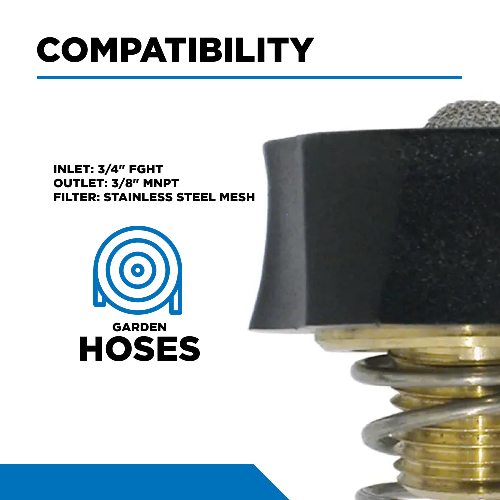EZ-Grip Adapter Garden Hose Hex - Inlet: 3/4" FGHT x Outlet: 3/8" MNPT