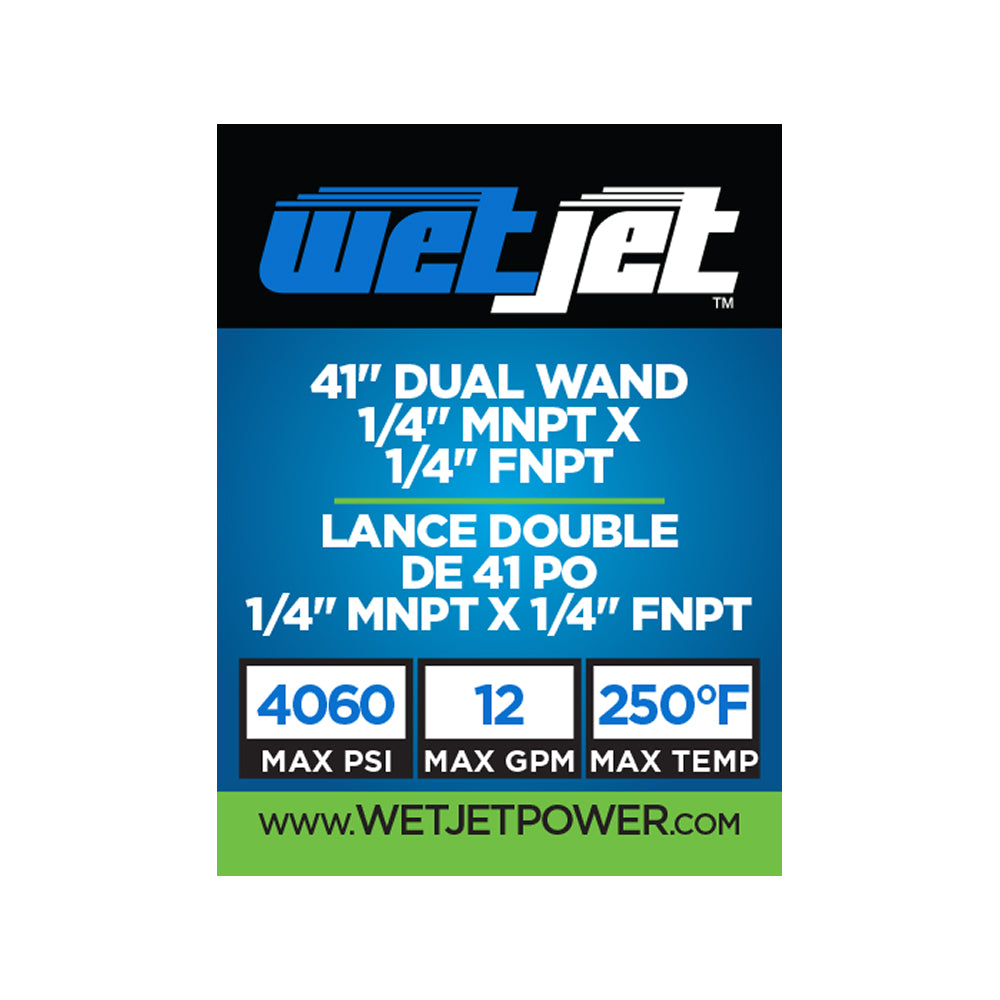 41″ Dual Wand 1/4" MNPT x 14" FNPT