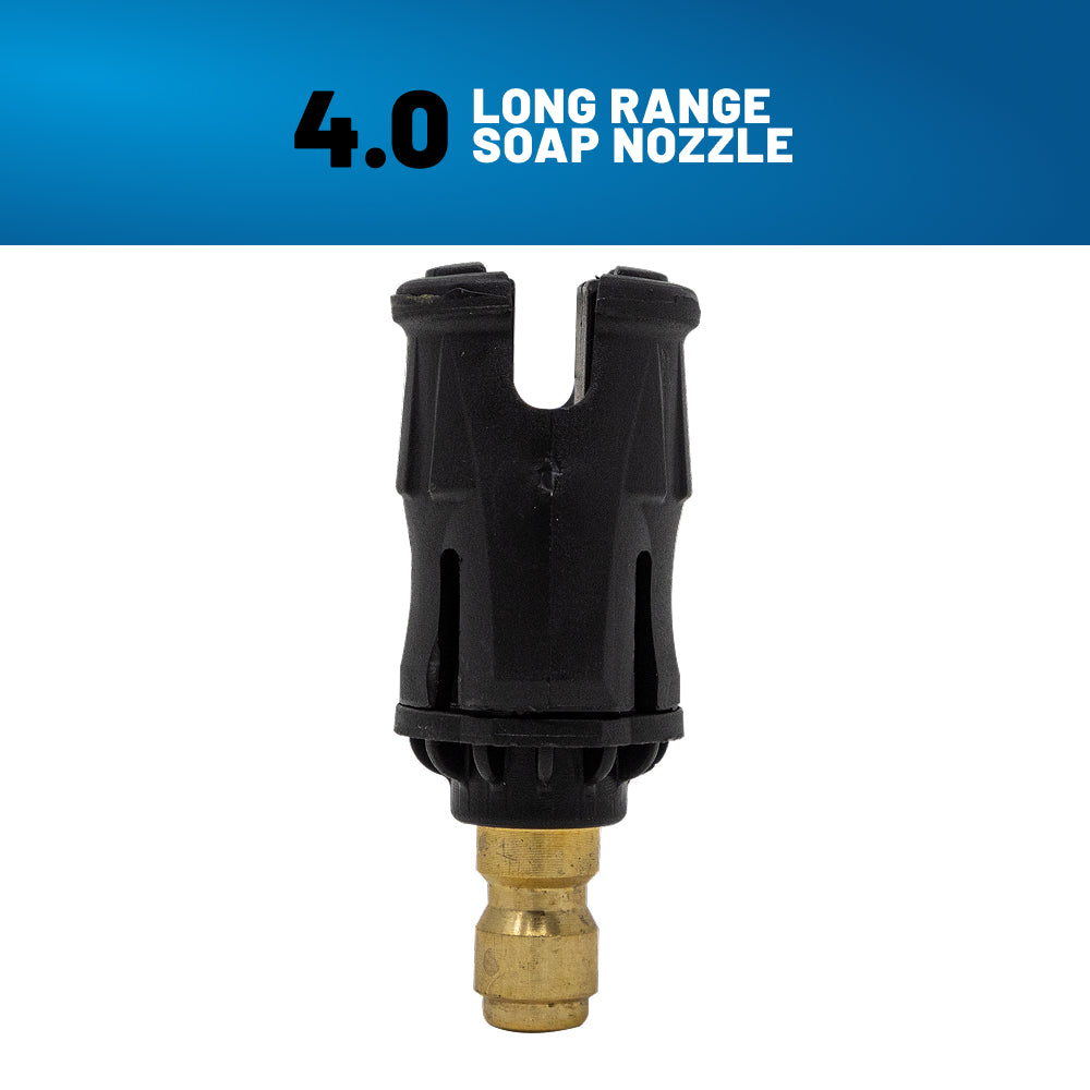 40° 1/4" Quick Connect Long Range & Short Range Soap Nozzle - 4.0 Orifice