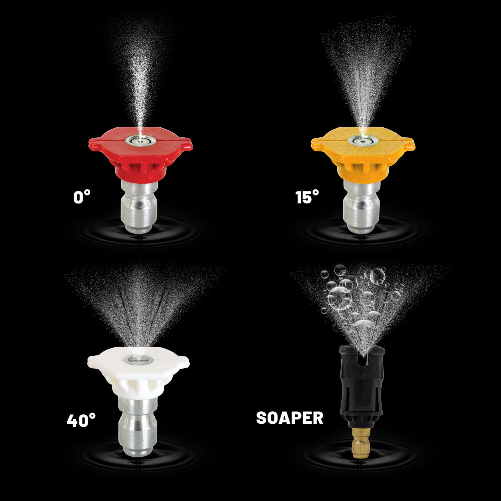 40° 1/4" Quick Connect Long Range & Short Range Soap Nozzle - 4.0 Orifice
