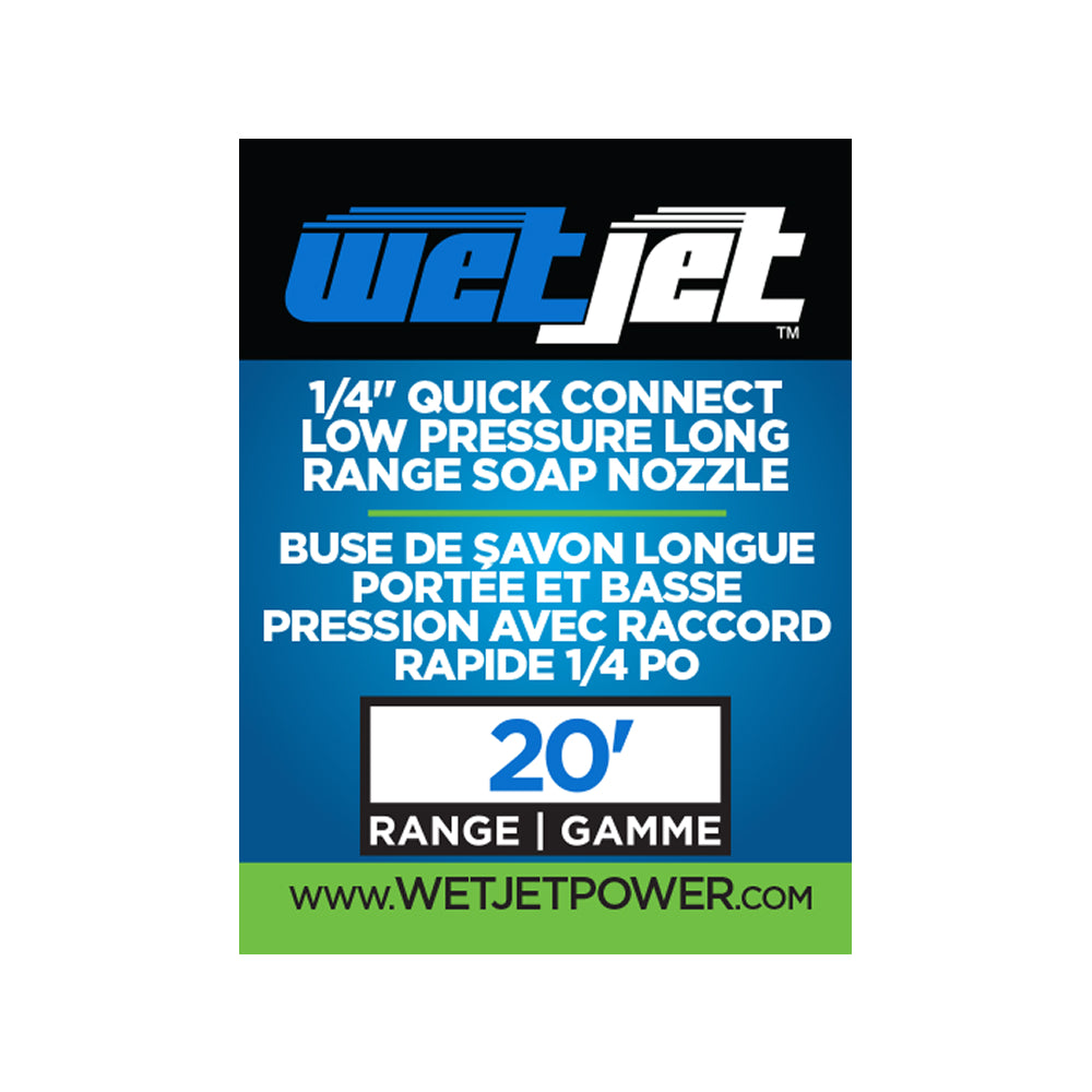 40° 1/4" Quick Connect Long Range & Short Range Soap Nozzle - 4.0 Orifice