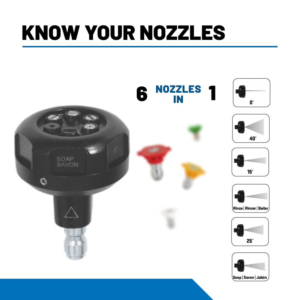 Six Multi-Function Spray Nozzle - 035 Orifice