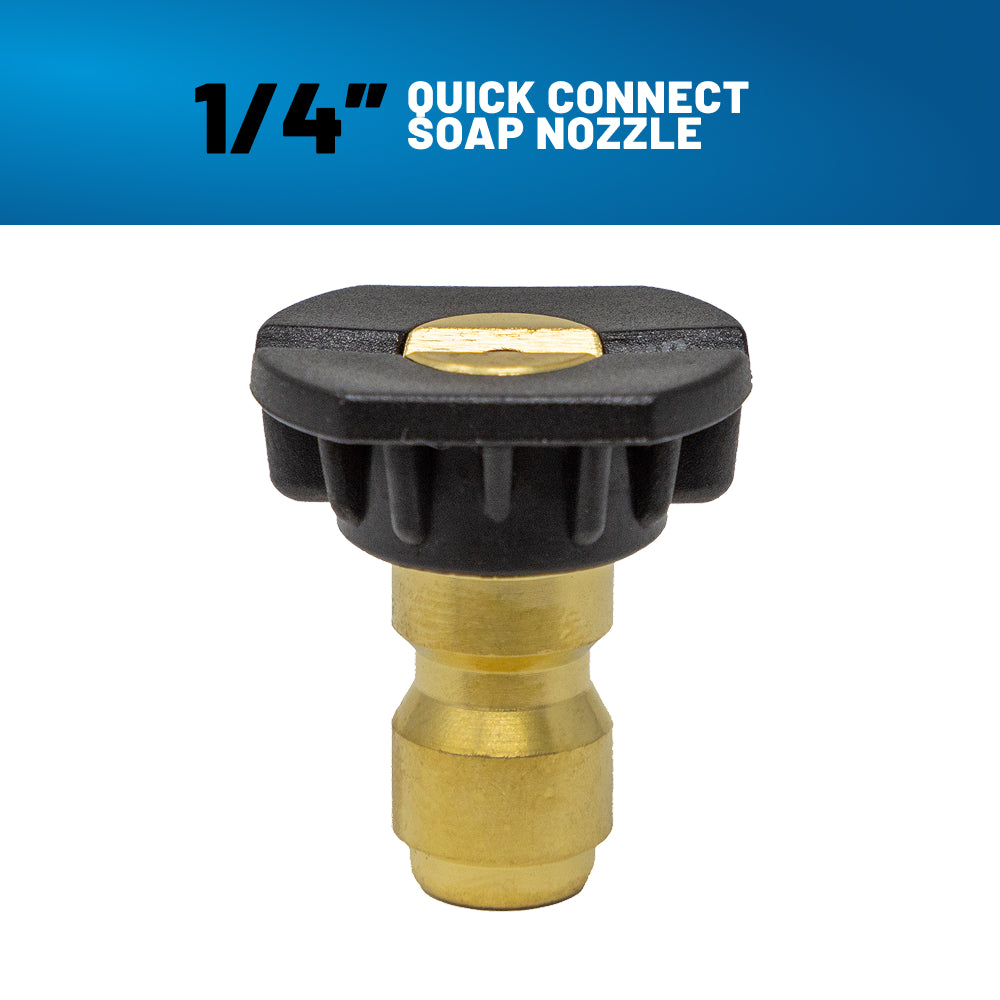 65° 1/4" Quick Connect Chemical Pressure Washer Brass Nozzle - 4.0 Orifice