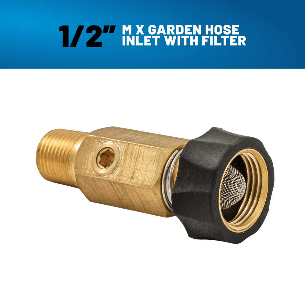 Water Inlet Filter 1/2" MNPT x 3/4" FGHT