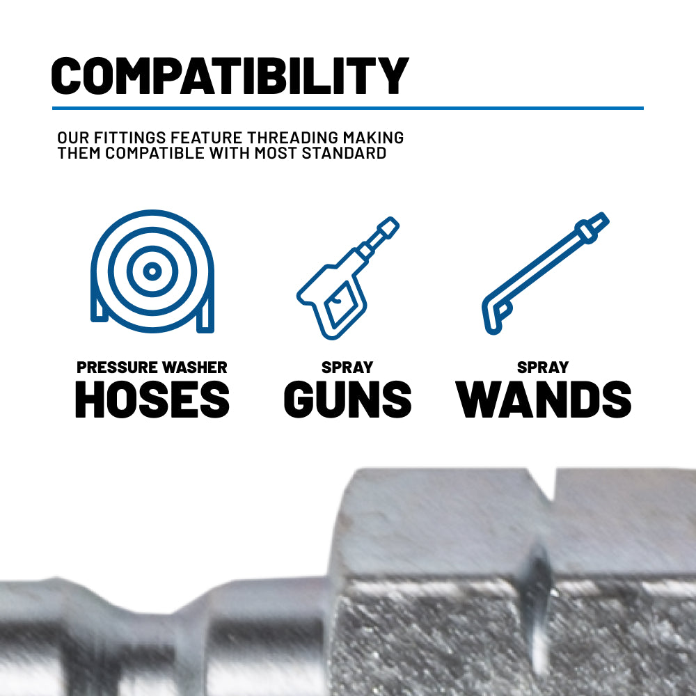 3/8" FNPT 5,000PSI Quick Connect Coated Steel Fitting