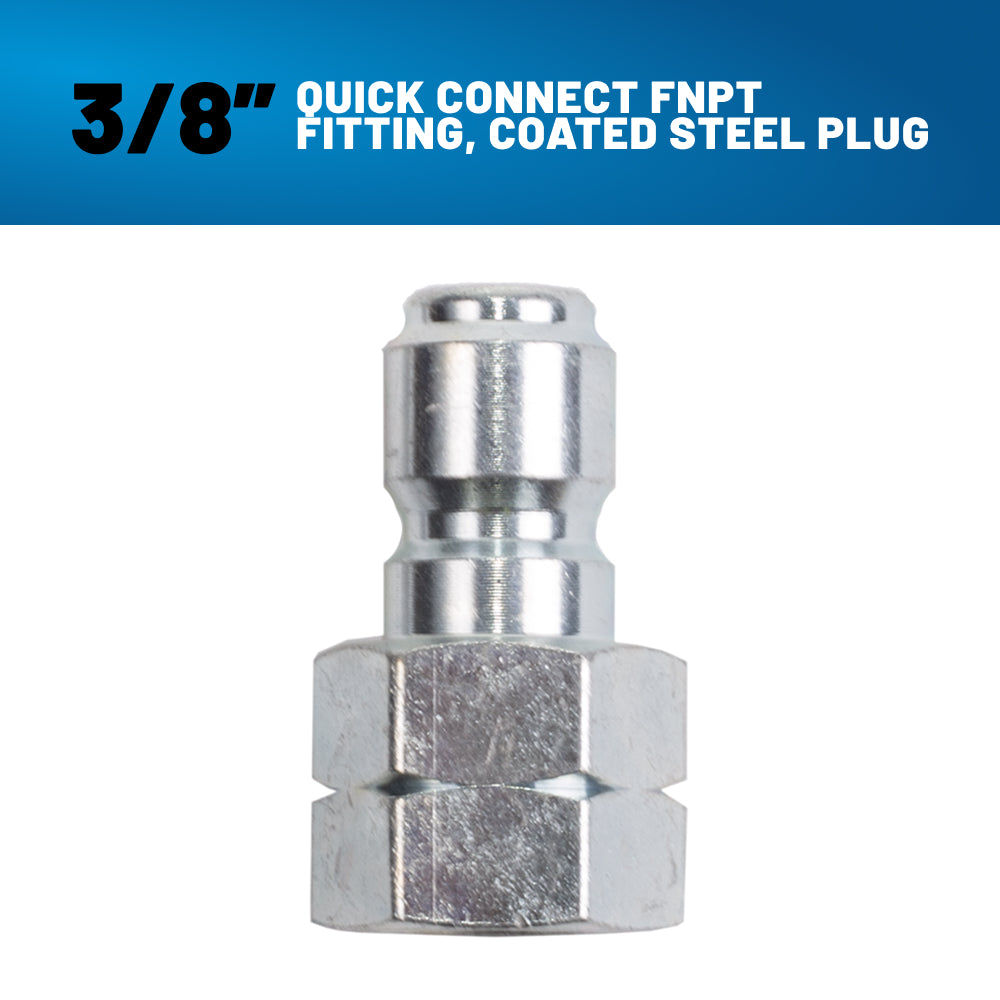 3/8" FNPT 5,000PSI Quick Connect Coated Steel Fitting