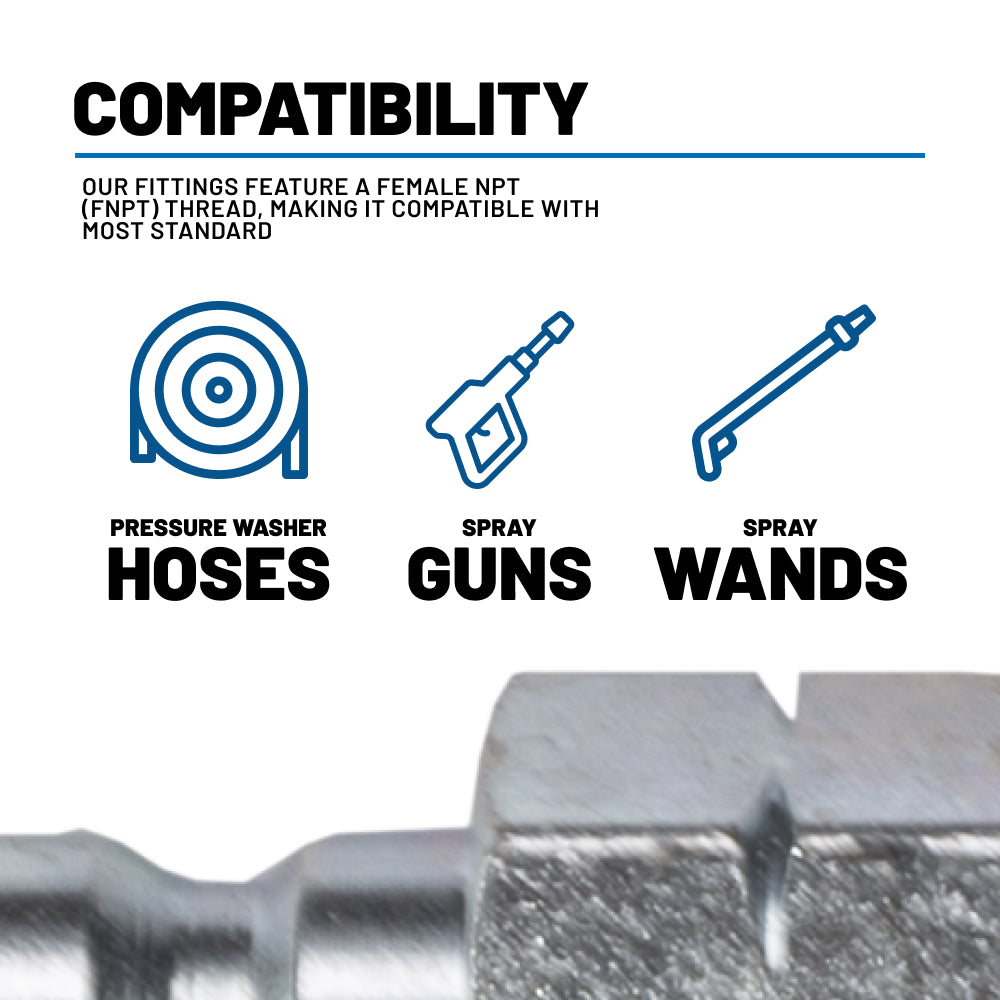 3/8" FNPT 5,000PSI Quick Connect Coated Steel Fitting