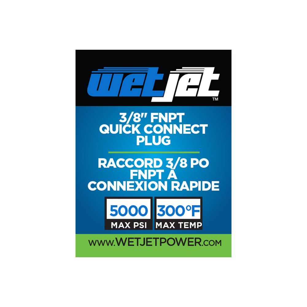 3/8" FNPT 5,000PSI Quick Connect Coated Steel Fitting