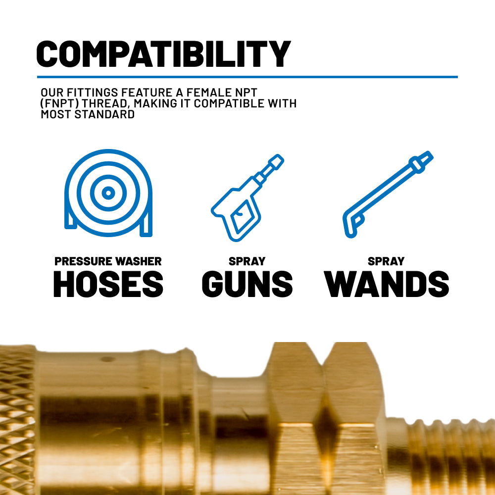 3/8" MNPT 4,000PSI Quick Connect Brass Coupler