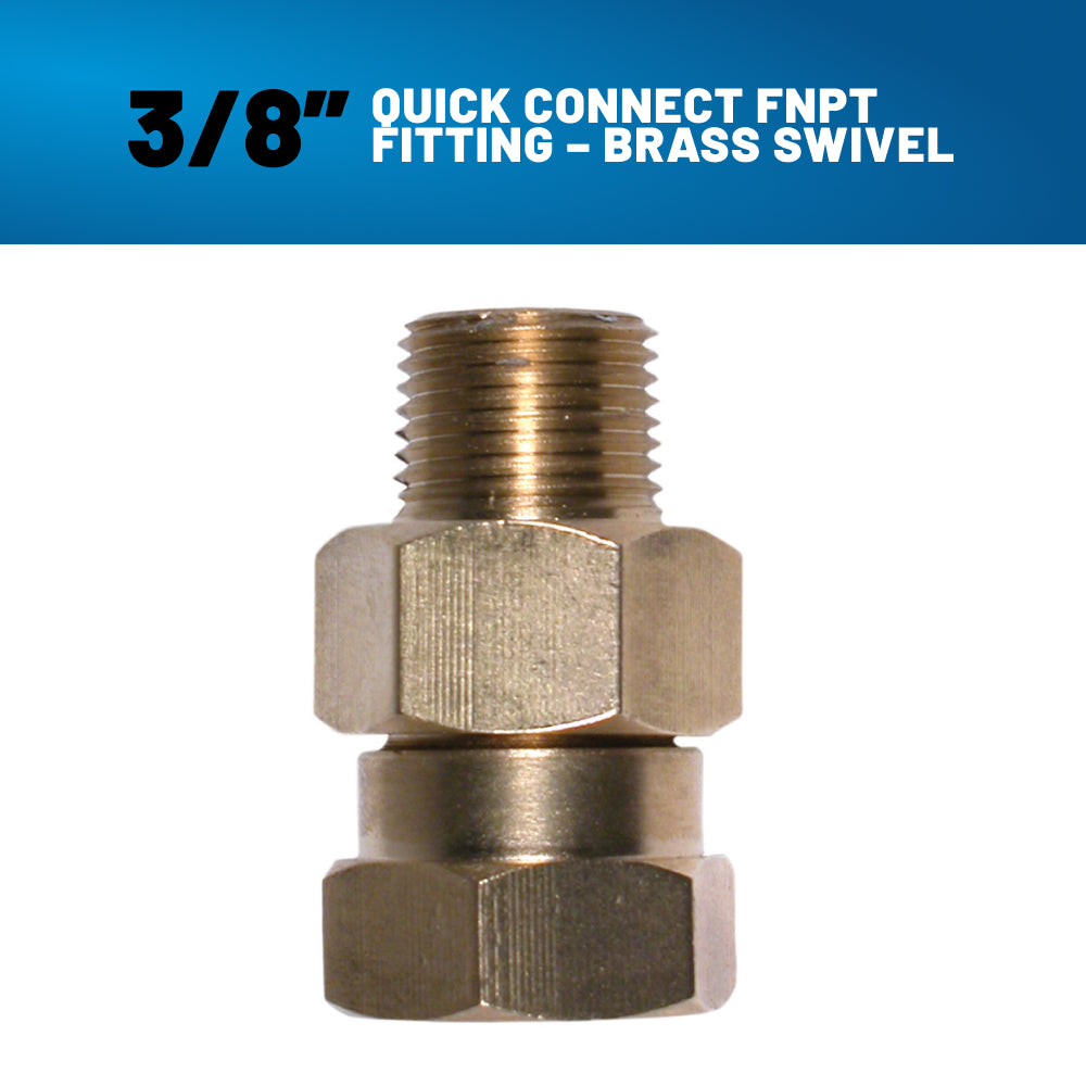 3/8" QC FNPT Fitting Brass Swivel