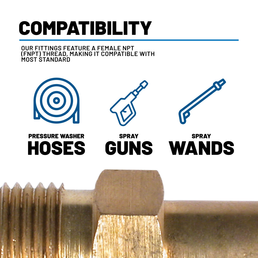 3/8" Male M22 FNPT Adapter Fitting