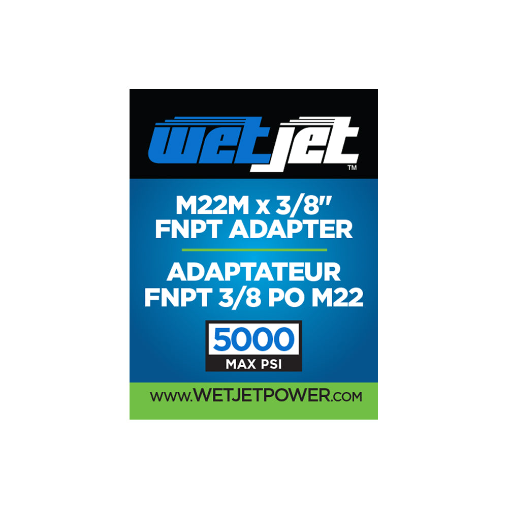 3/8" Male M22 FNPT Adapter Fitting