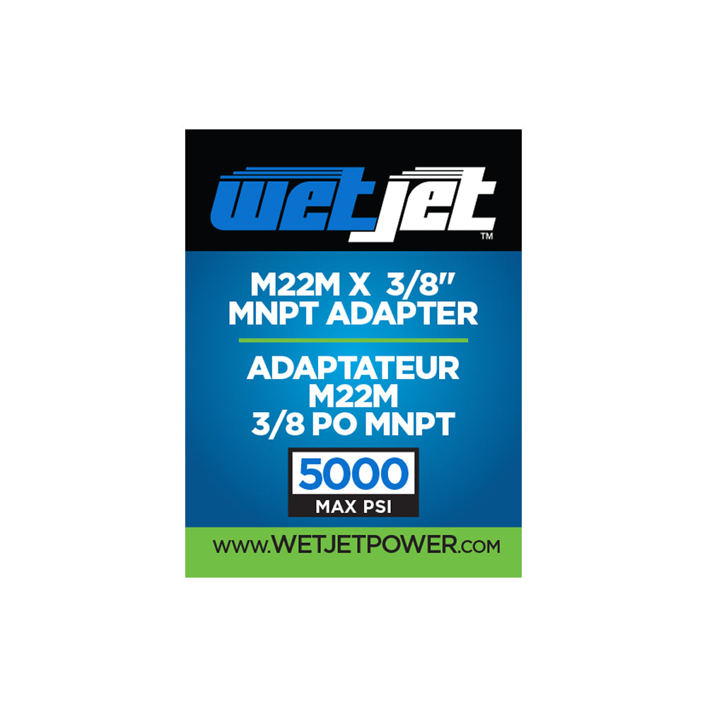 3/8" Male M22 MNPT Adapter Fitting