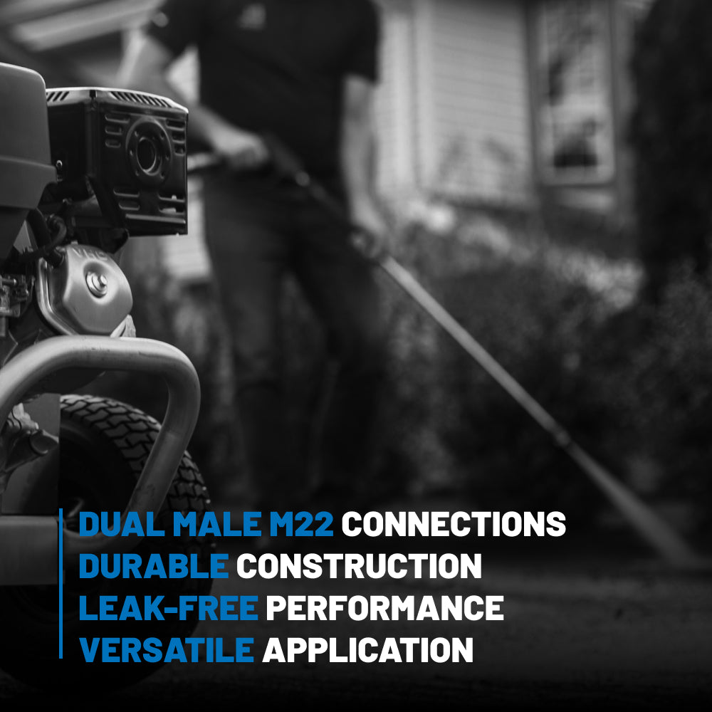 3/8" Male M22 x Male M22 MNPT Adapter Fitting