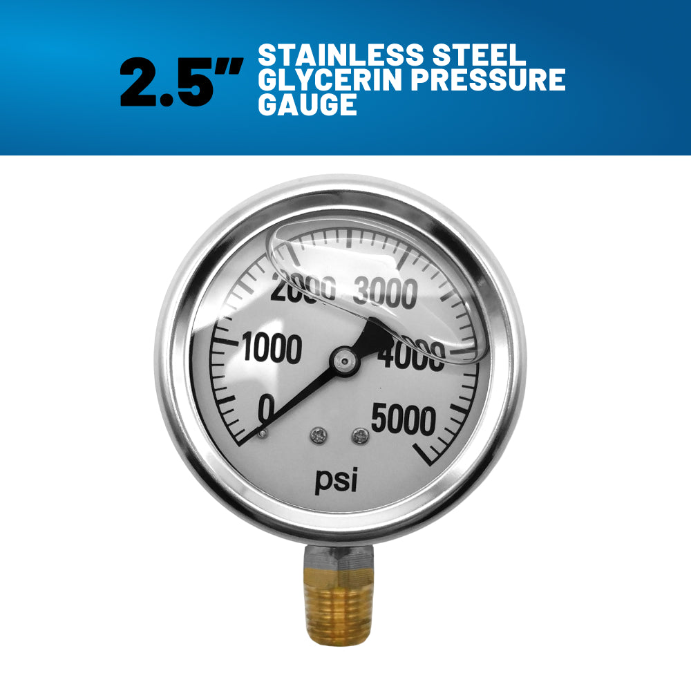 Stainless Steel Glycerin Pressure Gauge