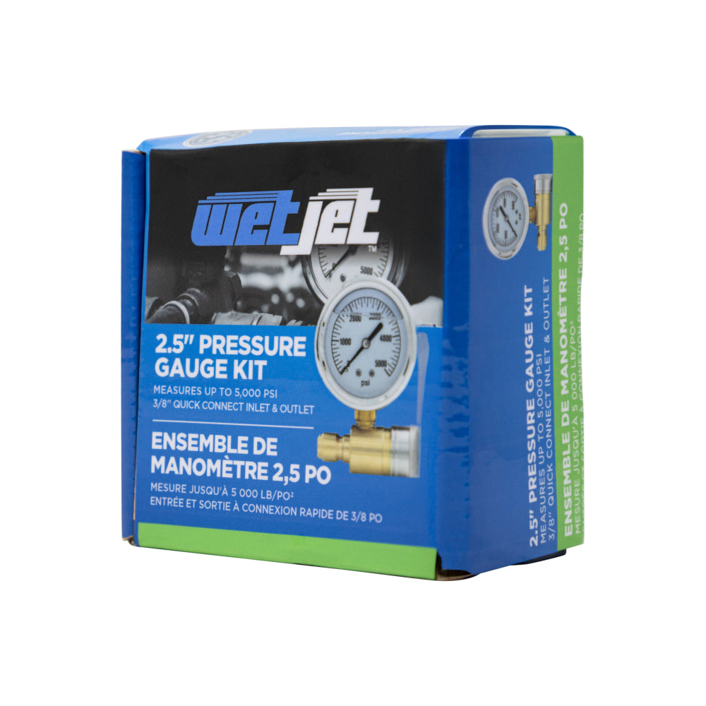 5,000PSI 2.5" Pressure Gauge Kit with 3/8" Quick Connect