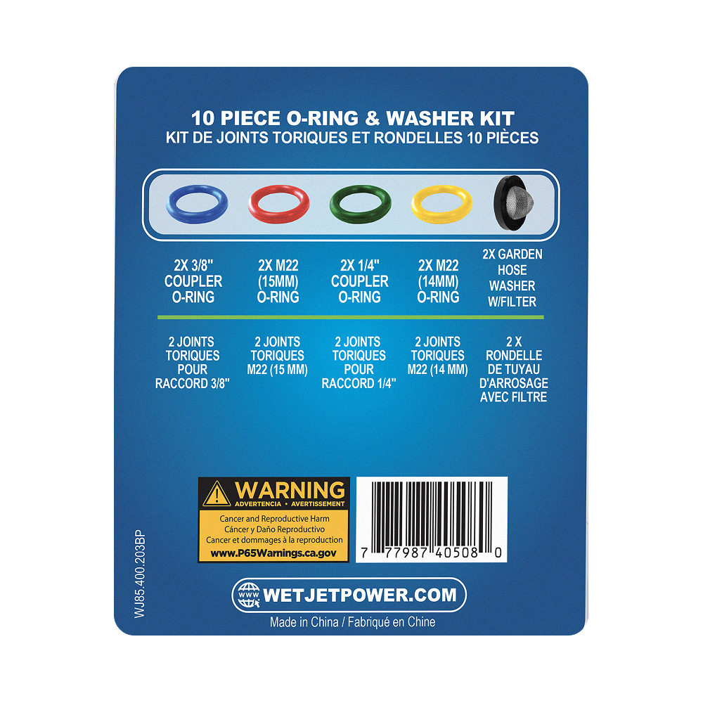 O-Ring & Washer Kit - 10 Piece