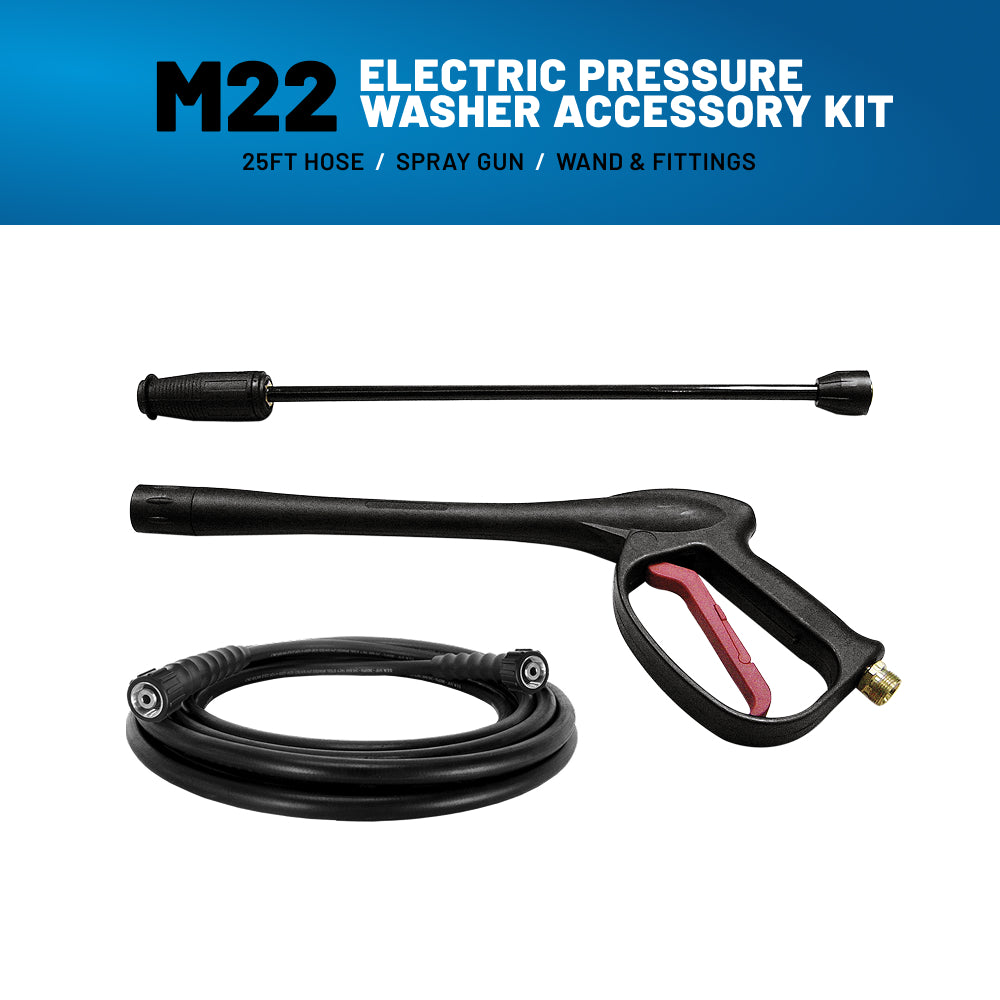 3000PSI Electric Pressure Washer Accessory Kit – M22 Compatible