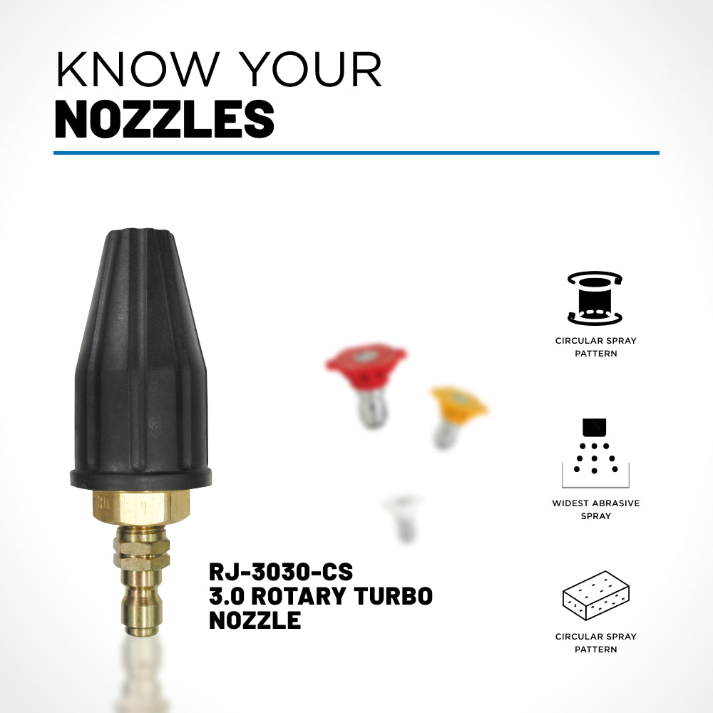 Rotary Turbo Pressure Washer Nozzle 3.0 Orifice