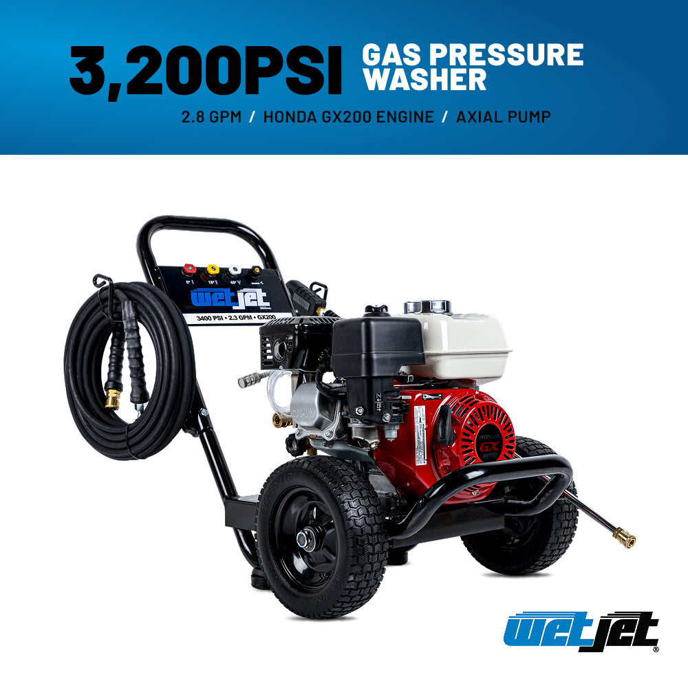 3200PSI 2.8GPM Gas Pressure Washer with Axial Pump - WJ3265HA