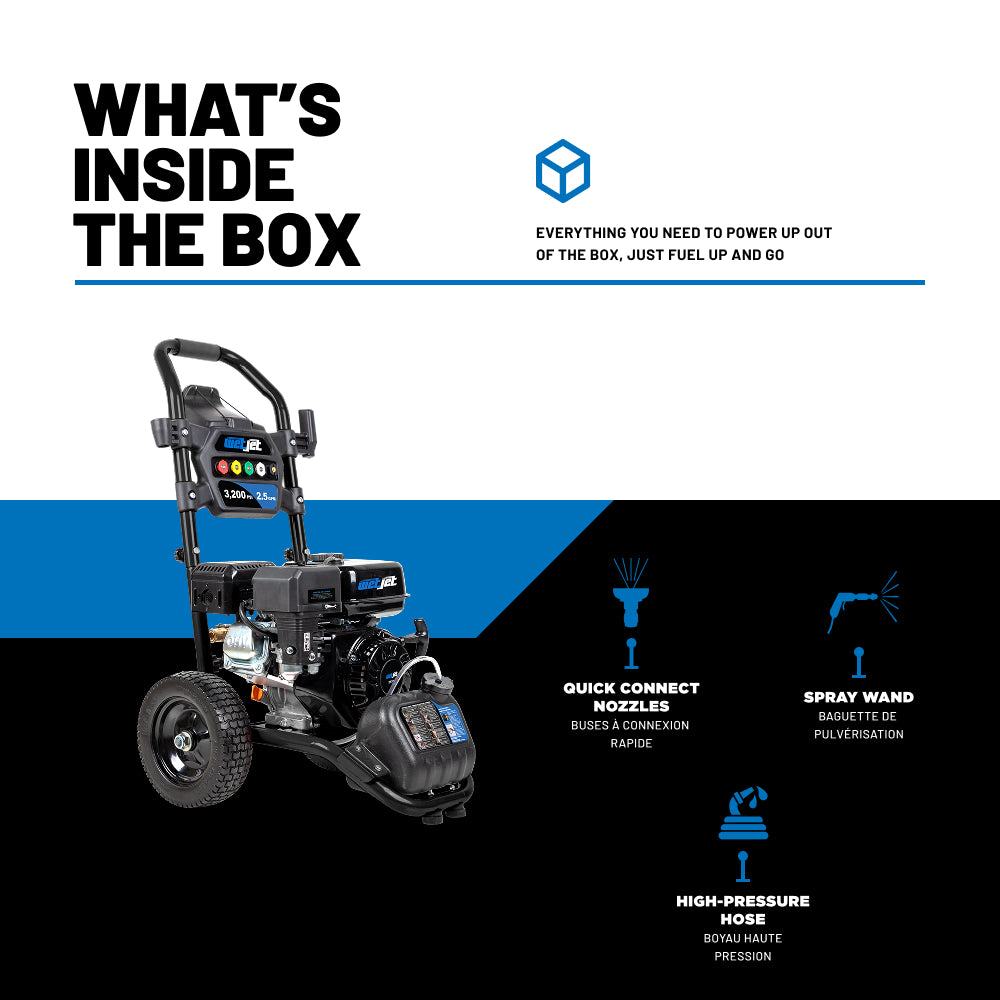 3200PSI 2.5GPM Gas Pressure Washer with Axial Pump - WJ327PX