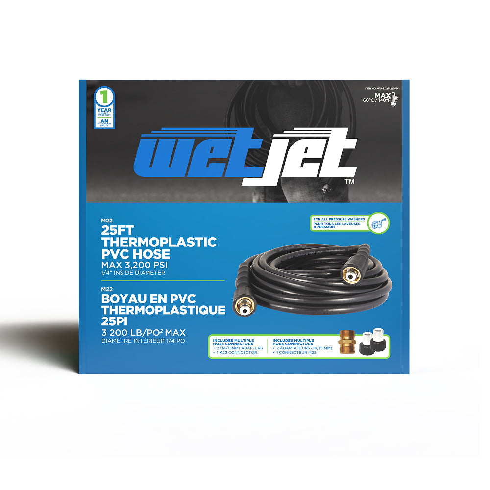 25' 3200PSI 1/4" Thermoplastic Hose