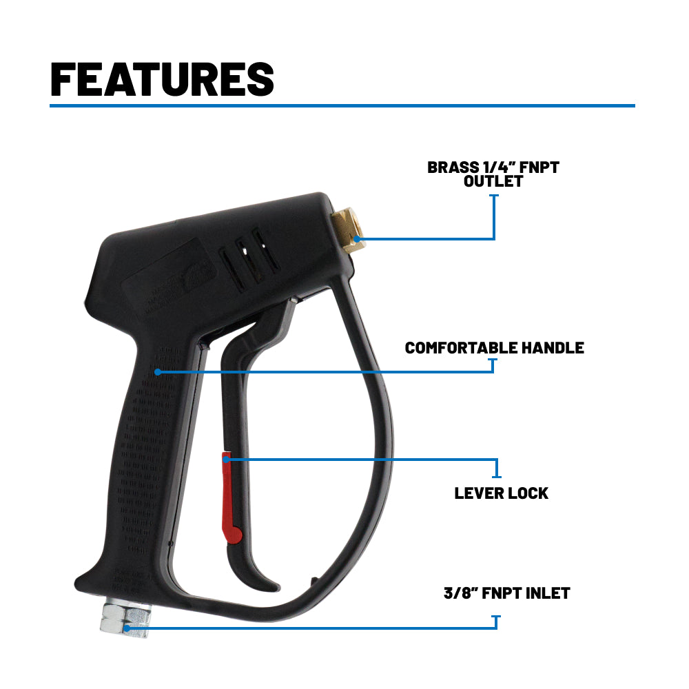4,000PSI High Temperature Shut-Off Pressure Washer Gun