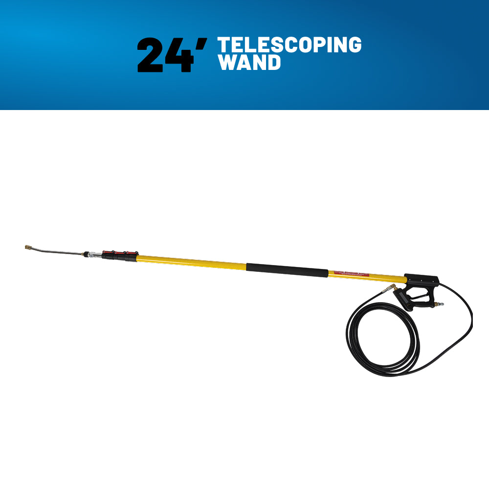24' Telescoping Pressure Washer Wand Extended Reach