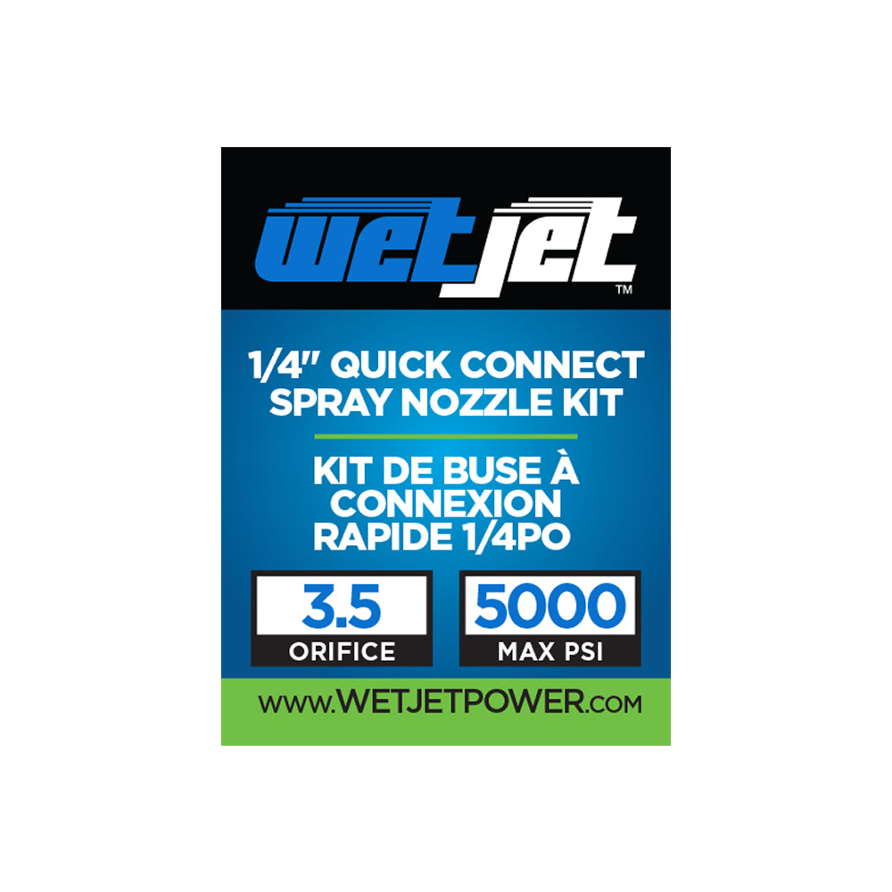 3.5 Quick Connect Pressure Washer Nozzle Set with 0°, 15°, 40°, and Soaper Nozzles