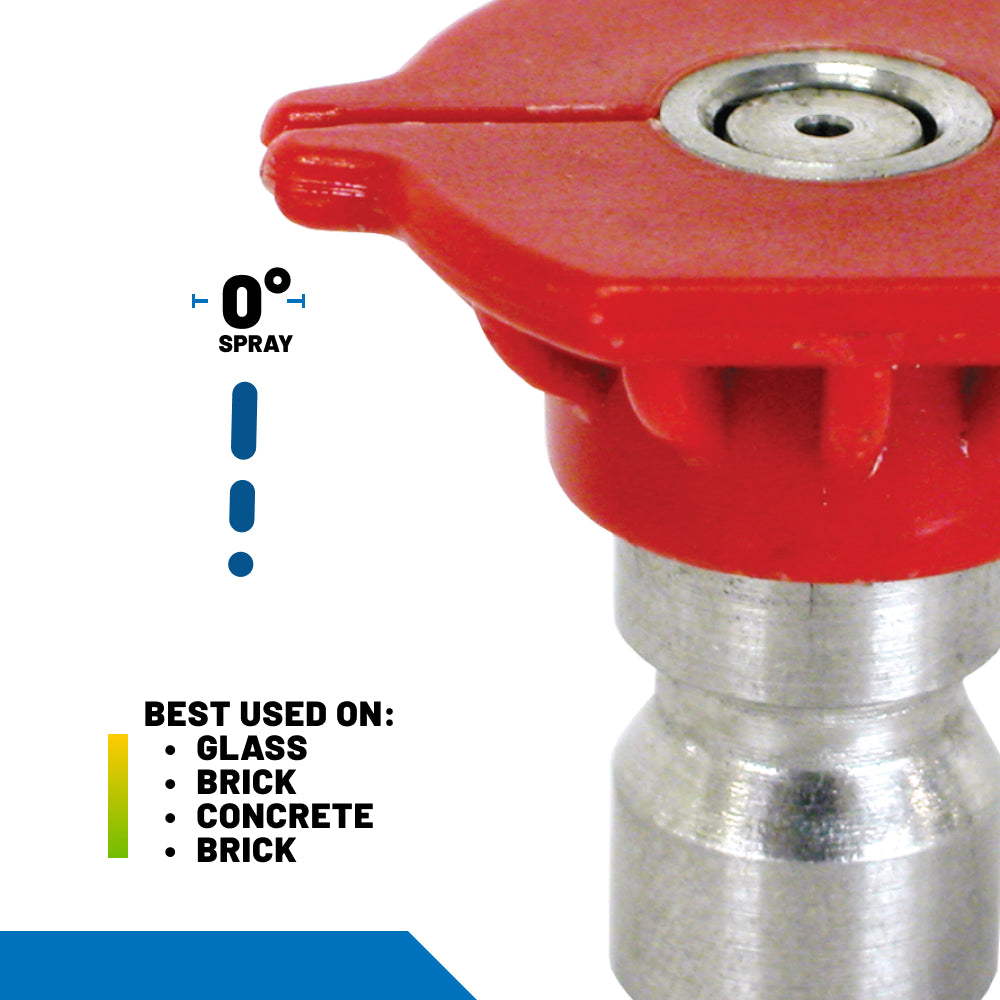 3.5 Quick Connect Pressure Washer Nozzle Set with 0°, 15°, 40°, and Soaper Nozzles
