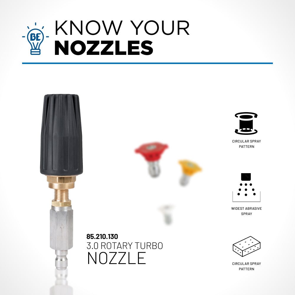 Rotary 1/4" Quick Connect Pressure Washer Nozzle - 3.0 Orifice