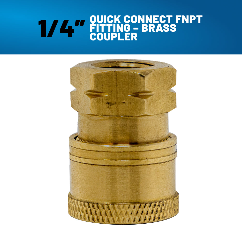 1/4" FNPT 4,000PSI Quick Connect Brass Coupler