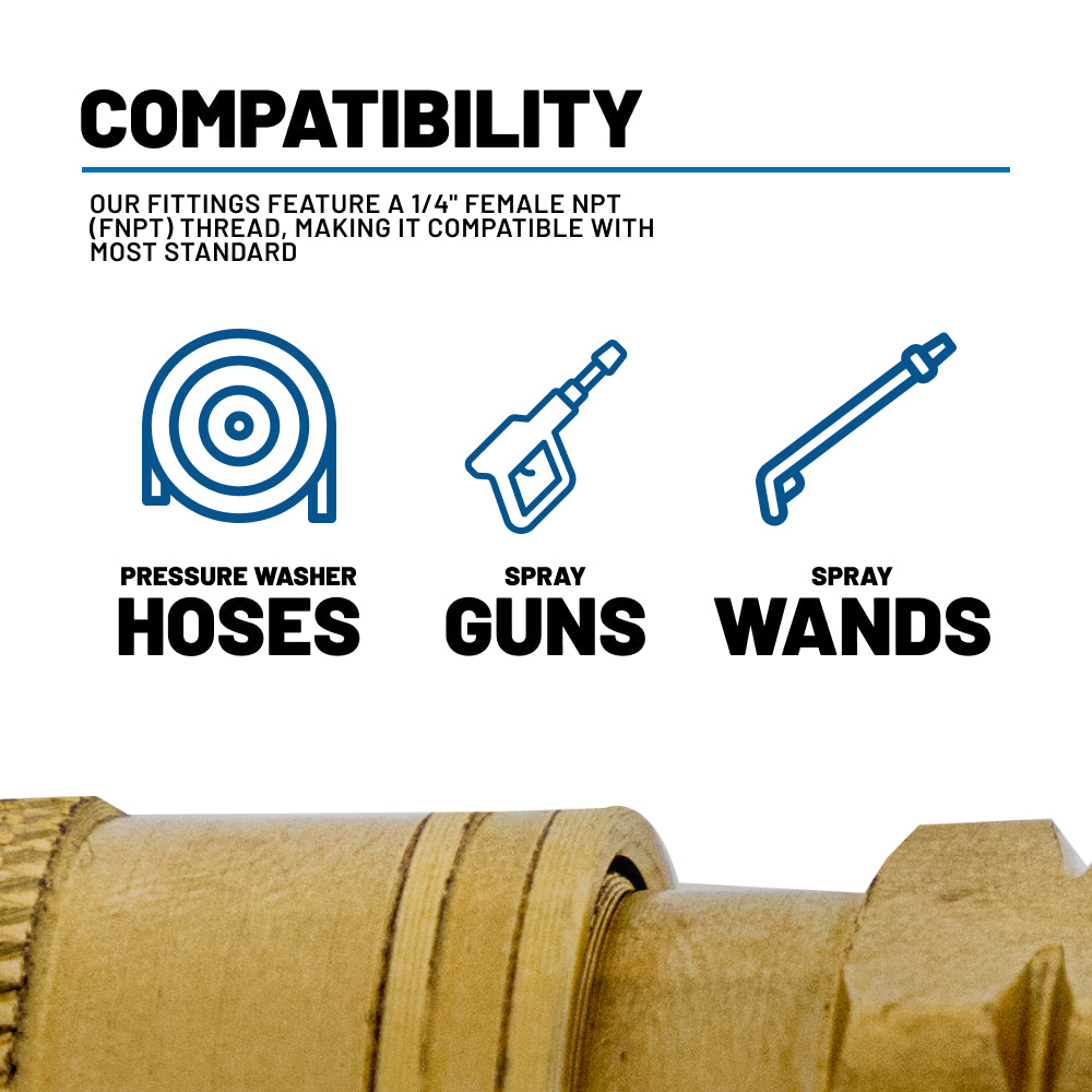 1/4" FNPT 4,000PSI Quick Connect Brass Coupler