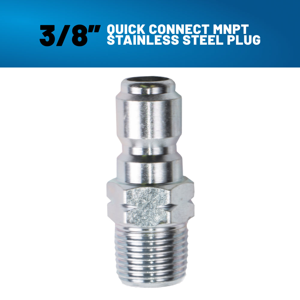 3/8" MNPT 5,000PSI Quick Disconnect Coated Steel Fitting