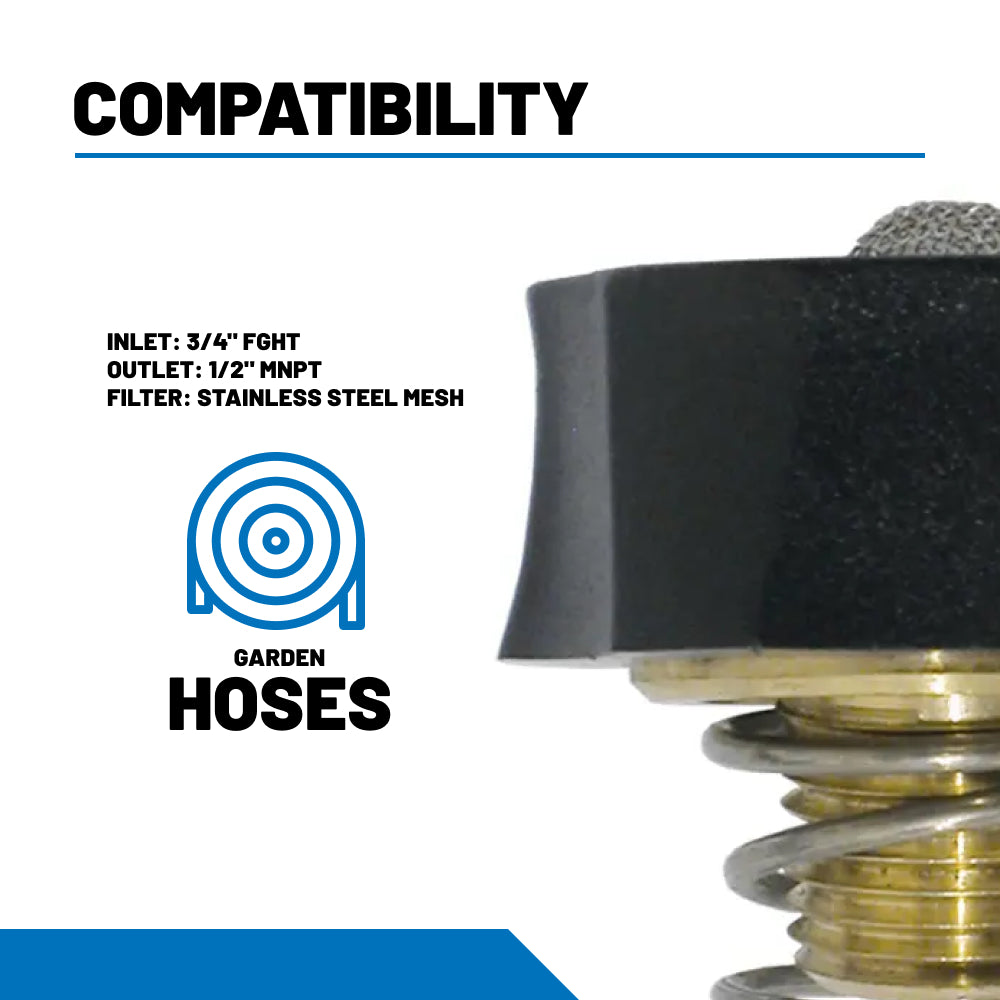 EZ-Grip Adapter Garden Hose Hex - Inlet: 3/4" FGHT x 1/2" MNPT