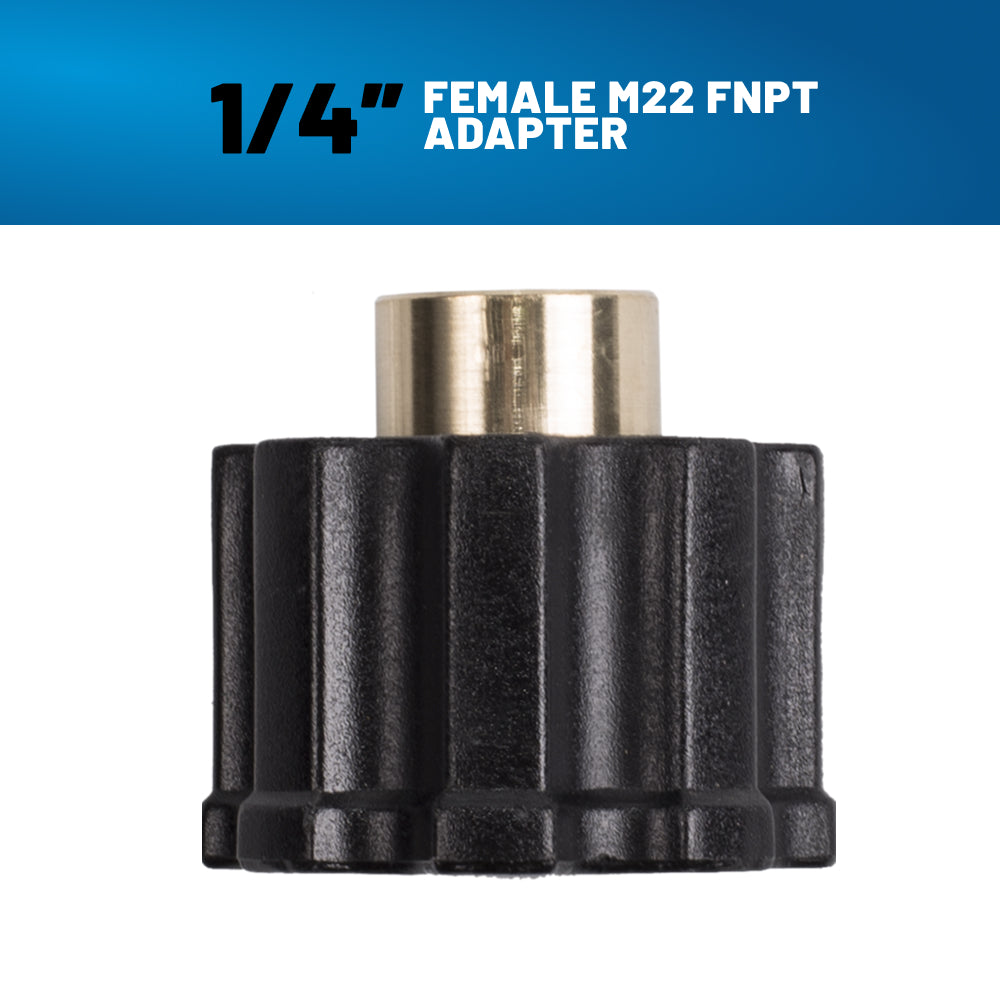 1/4" Female M22 FNPT Adapter Fitting