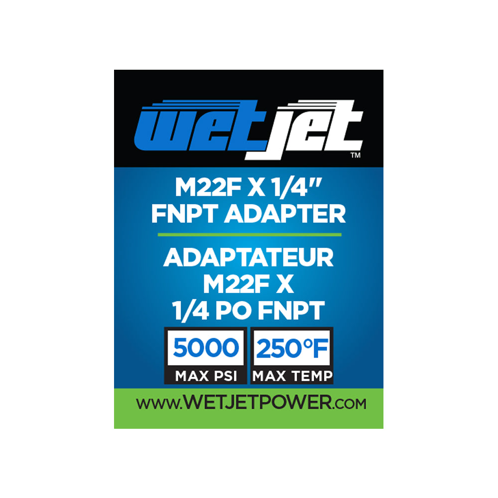 1/4" Female M22 FNPT Adapter Fitting