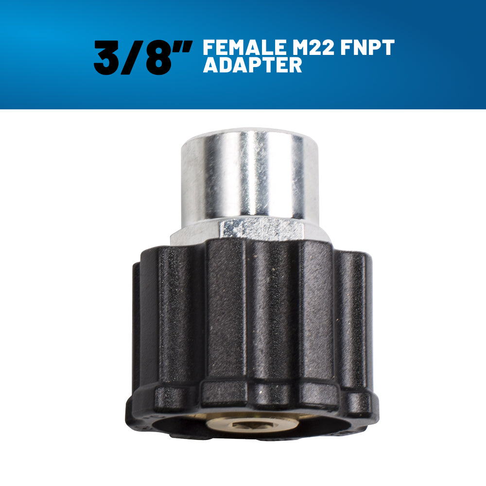 3/8" Female M22 FNPT Adapter Fitting