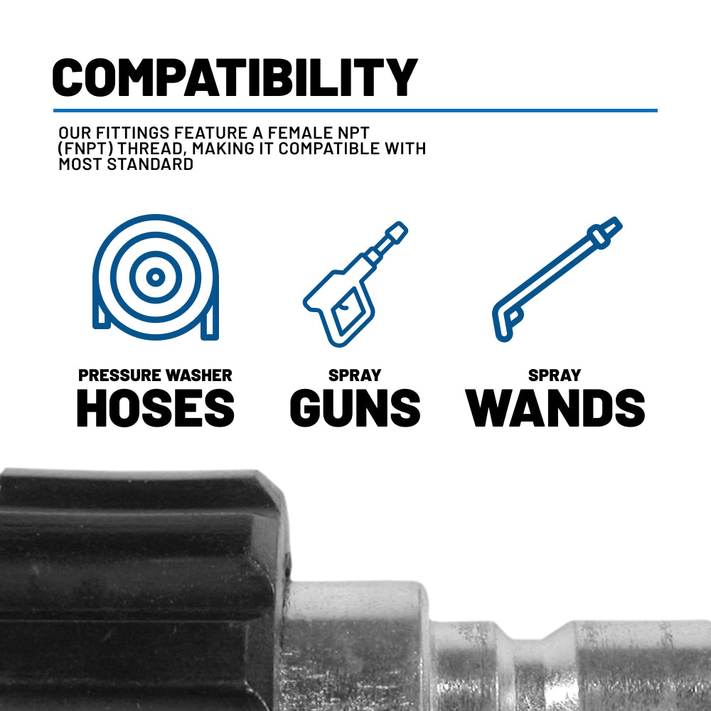 3/8" Quick Connect Female M22 FNPT Adapter Fitting