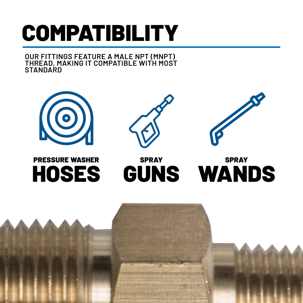 3/8" Male M22 x Male M22 MNPT Adapter Fitting