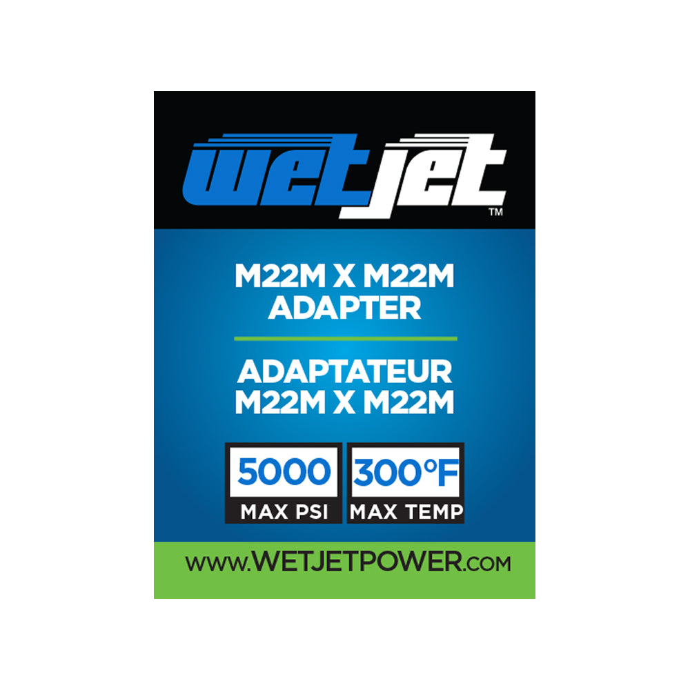 3/8" Male M22 x Male M22 MNPT Adapter Fitting