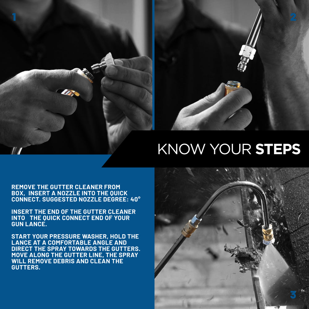 1/4" Quick Connect Gutter Cleaner