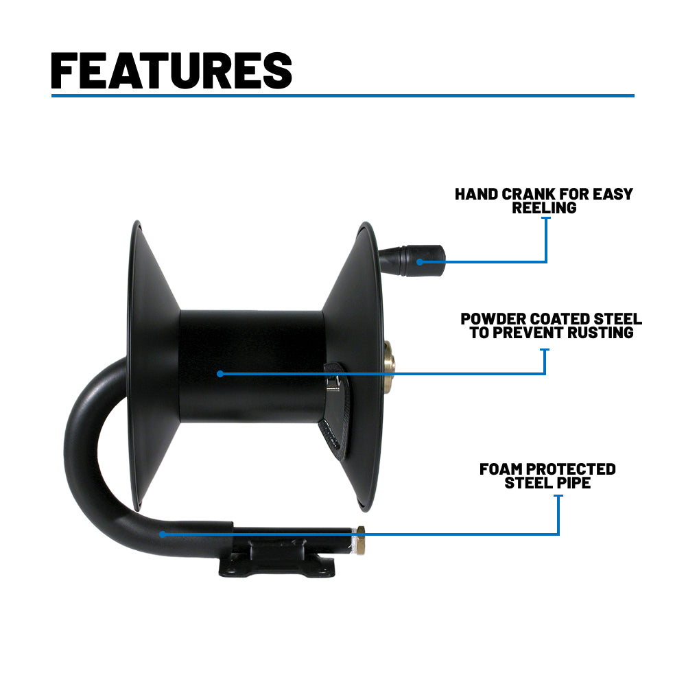 50' Hose Reel Kit with Hand Crank