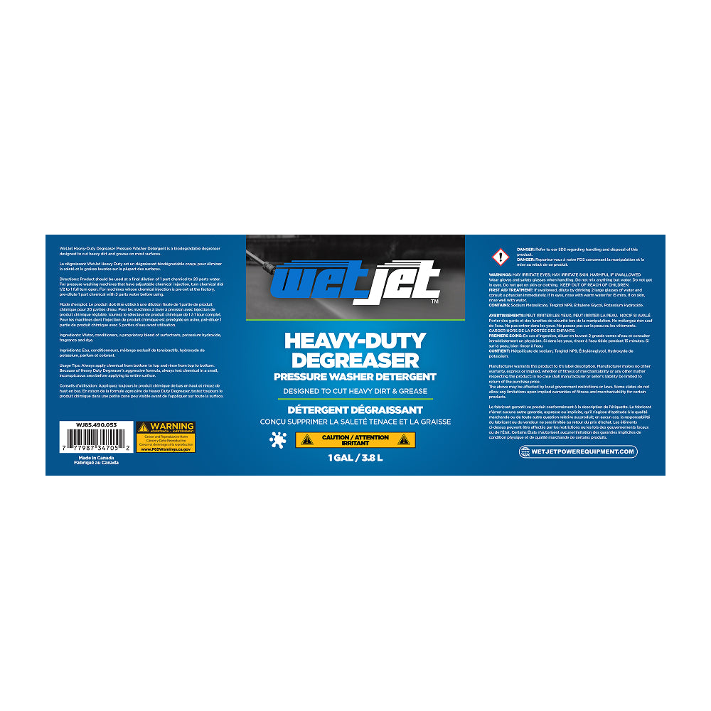 Pressure Washer Heavy Duty Degreaser – 1 Gallon