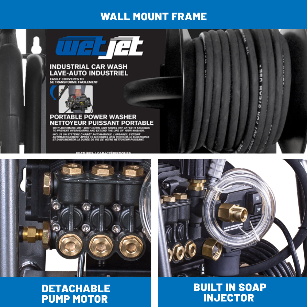 1500PSI 1.6GPM 3HP Electric Pressure Washer with Triplex Pump - WJ1515EPNW