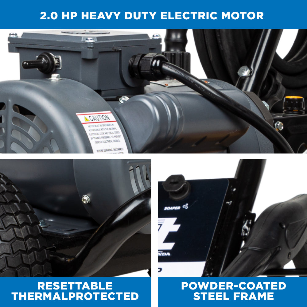 1500PSI 2.0GPM 2HP Electric Pressure Washer with Triplex Pump - WJ1520EW1A