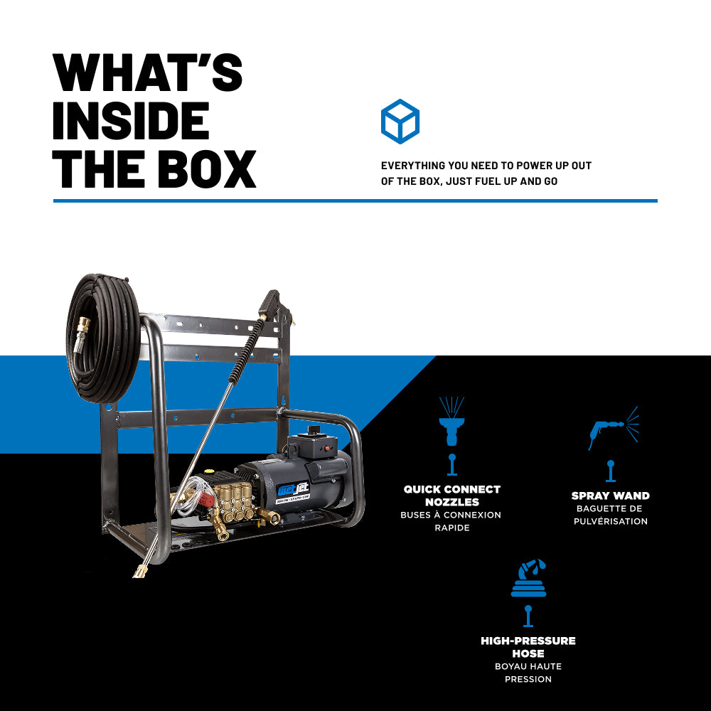 2000PSI 3.5GPM 5HP Electric Pressure Washer with Triplex Pump - WJ2050FG