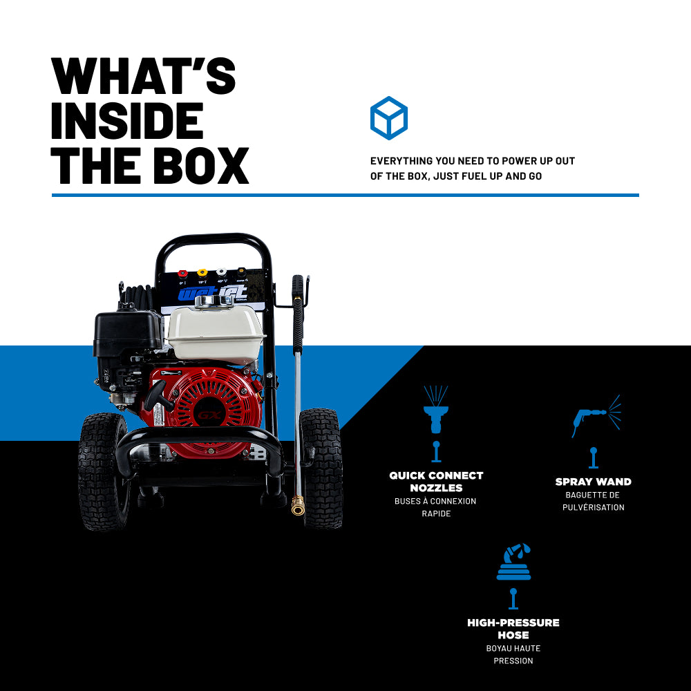 3400PSI 2.5GPM Gas Pressure Washer with Axial Pump -  WJ3265HA