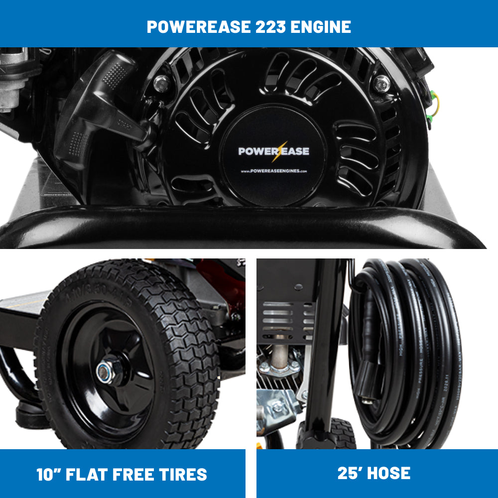 3400PSI 2.5GPM Gas Pressure Washer with Triplex Pump - WJ3475PX