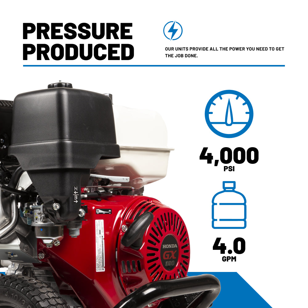 4000PSI 4.0GPM Gas Pressure Washer with Triplex Pump -  WJ4013HA
